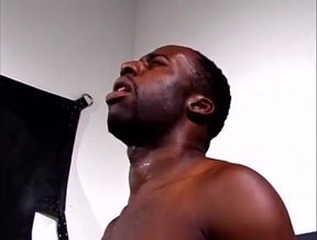 Black guys loves the big black cock in ass in mouth...cum on ass