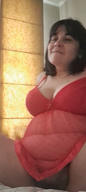 Stepmother in Sexy Red Video Camera
