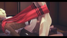 Hingeki No Kyojin Hentai - Annie Leonhart in a Threesome with Mikasa - Japanese Asian Manga Anime Game Porn