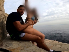 Fucking a Big Ass Spanish in Public with Sea View