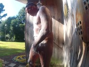 Watch me shower and Jackoff in my outdoor shower