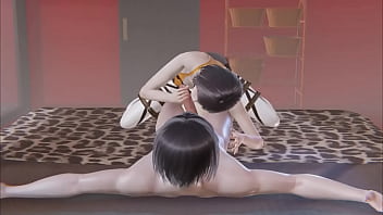 Shingeki no kyojin Hentai - Mikasa Handjob and licking a dick - Asian Japanese Manga Anime Hentai 3D Porn