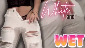 Whitney's white panties get wetter than ever before while she worships her