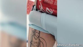 Stunning amateur Jamie solo wanks cock using hands and fleshlight