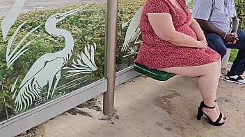 At the bus stop the guy asked me to lift up my dress &amp_ show him my pussy, can&rsquo_t believe I went home with him - BBW SSBBW pussy eating, pussy fucking, big ass, big butt, big booty, phat