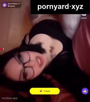 Amateur teen reacts to webcam view while exposing her tight body