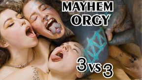 Tattooed Mayhem DP Anal Orgy 3 vs 3 (4k)