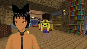 Minecraft Jenny and Zoey in hot animated threesome