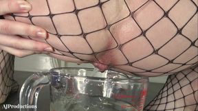 Filling Her Ass with Both of Our Piss and Cum with Speculum and Pouring All Over Her While I Piss on Her.