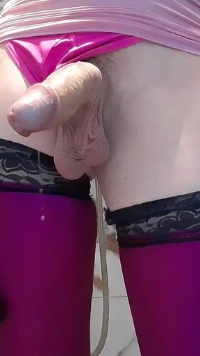 Big Juicy Cock Cumming on Huge Dildo