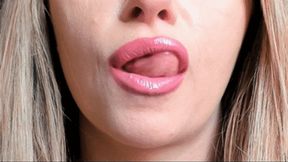 Glossy Lips Blowing Bubbles (HD) WMV