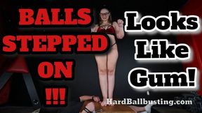 Barefoot Ball Busting Ball Board: Gum on My Shoe - Mistress Loow!