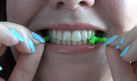Giantess shrinks men and chews them