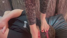 MAXIMUM DAMAGE FROM MISTRESS'S BAREFOOT TRAMPLING!!!