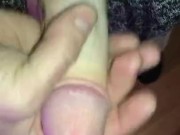 Straight college guy trying not to get caught cumming loud ginger jerking big dick moaning cumshot