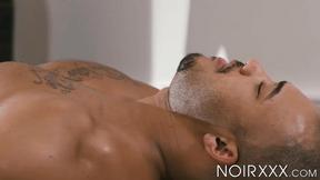 ”I rubbed oil on Jason Varios buffed muscles & abs before he plowed my booty”