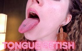 Pierced tongue fetish