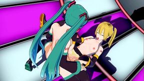 Futa Hatsune Miku se folla a su versi&oacute_n amarilla Neru XD