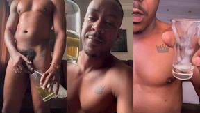 bebendo meu proprio mijo e meu semen