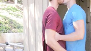 Bisexual guy Carter Woods cheats on his wife and fucks his past male fling