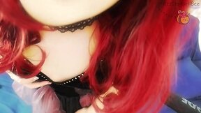 Spelling jerk off game with april bee