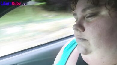 BBW Teases Flashing in the Car Ride