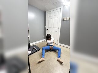 Hot trans CD in tight jeans huge cock and big tits nice ass