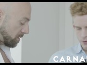 Sexy Mafia slut Bastian Karim deepthroats horny beefy DILF