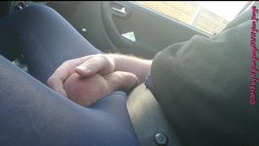 ich bin in blauer feinstrumpfhose im auto 2