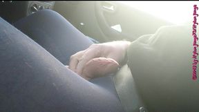 ich bin in blauer feinstrumpfhose im auto 2