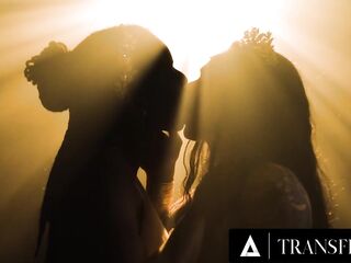TRANSFIXED - Interracial Bubble Ass Goddesses Eva Maxim and Kira Noir Have Coarse Ardent Sex