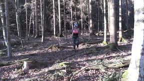Tattooed couple gets intimate in the woods