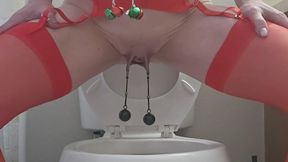 Peeing Candy Bondage Bottom Clamped and Stretched