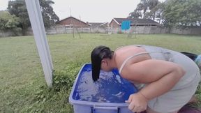 Getting Soaking Wet and Silky Wet Hair