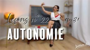Leçons n°22 à 31 Autonomie