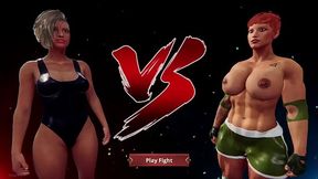 Alyssa VS Aine O'_Rackie (Naked Fighter 3D)