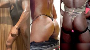 poet workout g string singlet oiled flex & toy session