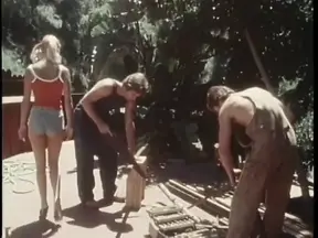 Blonde bombshell gets all her holes stuffed by multiple cocks