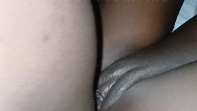 Black teen squirts and gets creampied in BBC gangbang
