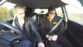 British goddess gets her massive jugs bounced during a bumpy car ride