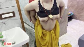 Devar Seduces Hot Bhabhi When She Is Alone in Home and Fucked Her in Standing Doggy Style