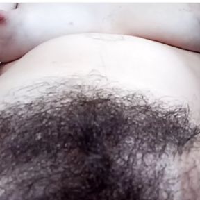 Never shaved HUGE hairy cunt. Thick forest