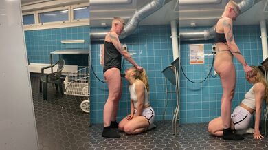 Laundry Slut Strapon Facefucked Gushing Squirt Destroyed