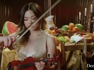 Deeper. Horny babes fucked in orgy