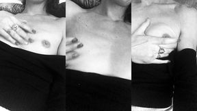 je nourrie ma poitrine en me massant les seins avec du beure de karite et ...