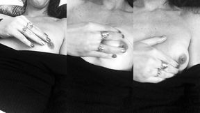 je nourrie ma poitrine en me massant les seins avec du beure de karite et ...