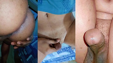 Twink with small penis funny masturbating and pissing