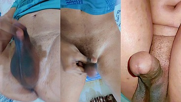 Twink with small penis funny masturbating and pissing