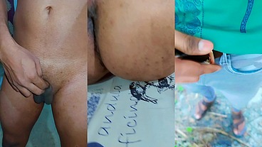 Twink with small penis funny masturbating and pissing