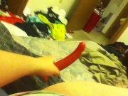 Teen Tranny Jacks Off